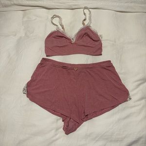 Victoria’s Secret Pajama set - bralette and shorts - size S